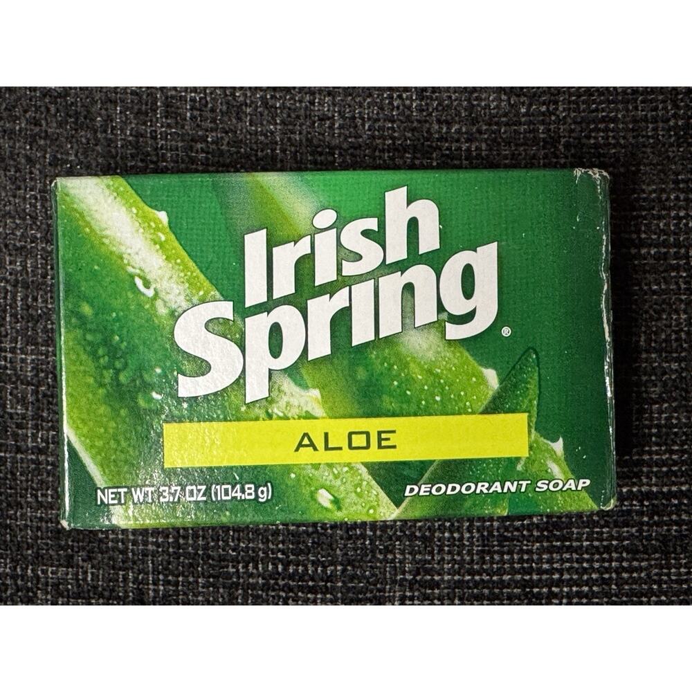 Irish Spring Deodorant Soap Aloe 3.7oz Bar Unopened